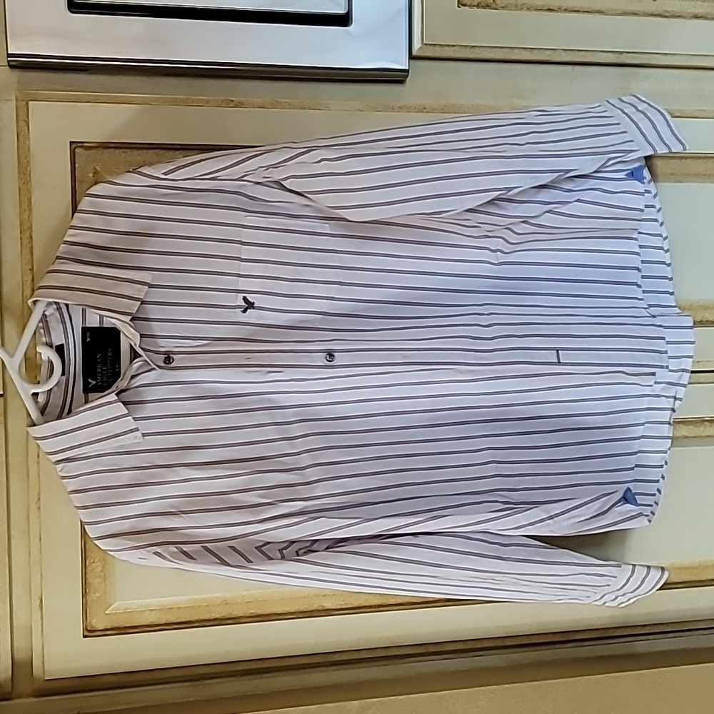 American Eagles Long Sleeve pin striped dress shirt from American Eagle